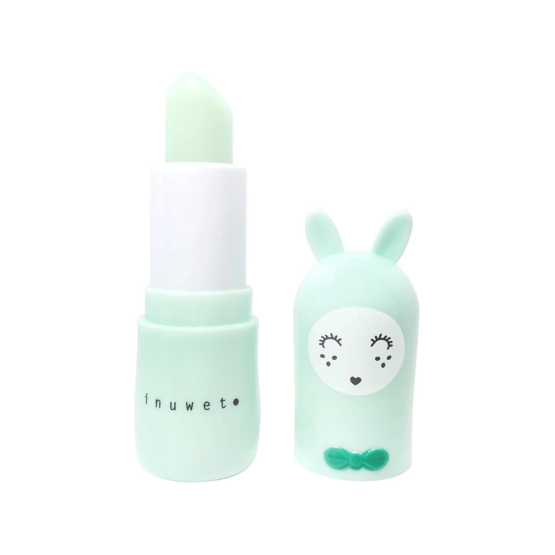 inuwet Lippenbalsam Apfel mit grüner Verpackung, Hasenohren und süßem Design im typischen inuwet Look