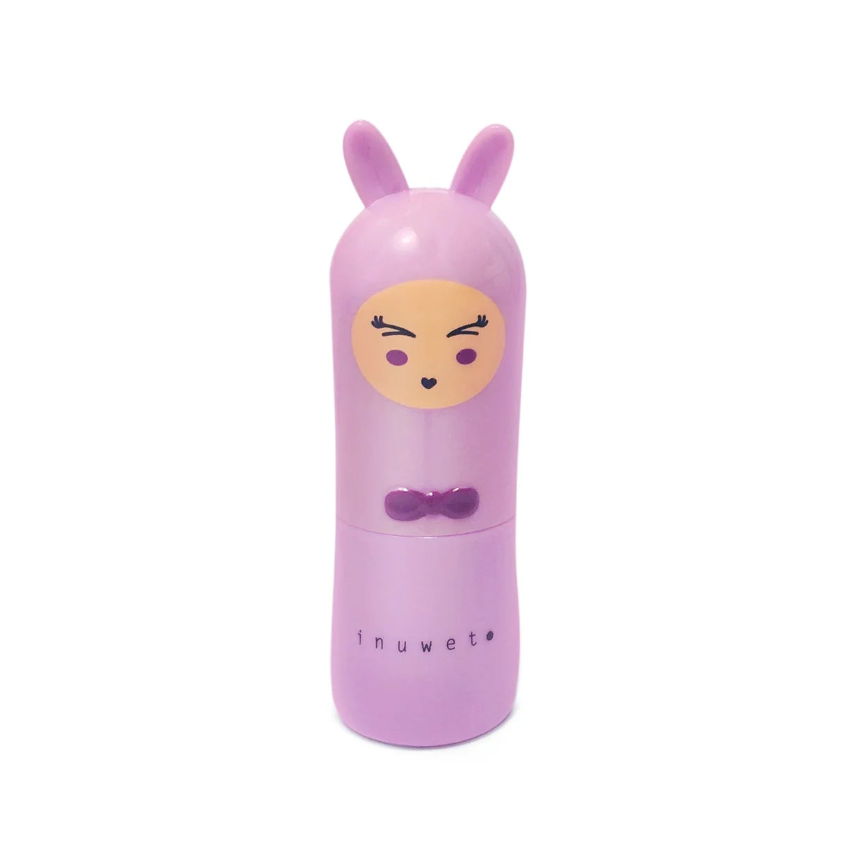 inuwet Lippenbalsam Marshmallow mit süßem violettem Design und Hasenohren im typischen inuwet LookLook