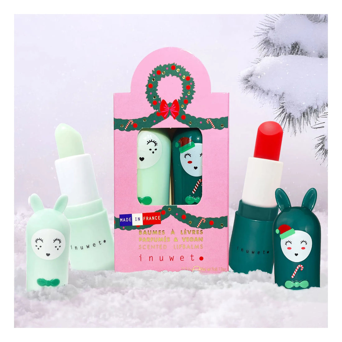 inuwet Star Sequin Lip Balm - 2er-Set