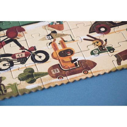 londji Pocket-Puzzle „Vroom Vroom“, 50 Teile, ab 4 Jahre, Fahrzeuge-Suchspiel für Kinder