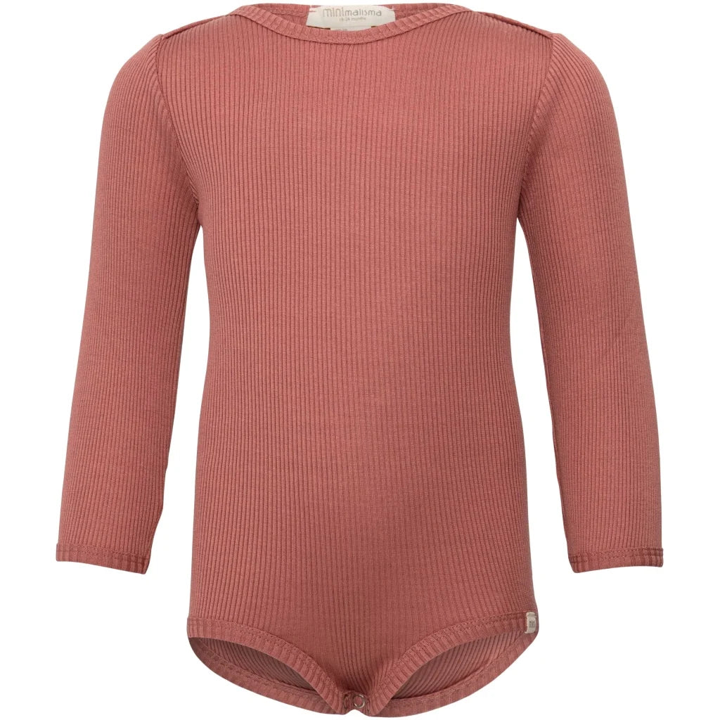 minimalisma Bono Baby Seidenbody in Antique Red aus Seide und Baumwolle für Babys