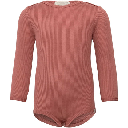 minimalisma Bono Baby Seidenbody in Antique Red aus Seide und Baumwolle für Babys