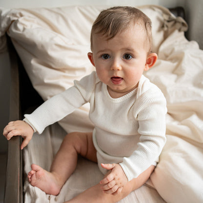 Bono – Baby-Seidenbody aus Seide und Baumwolle (Langarm / Cream)