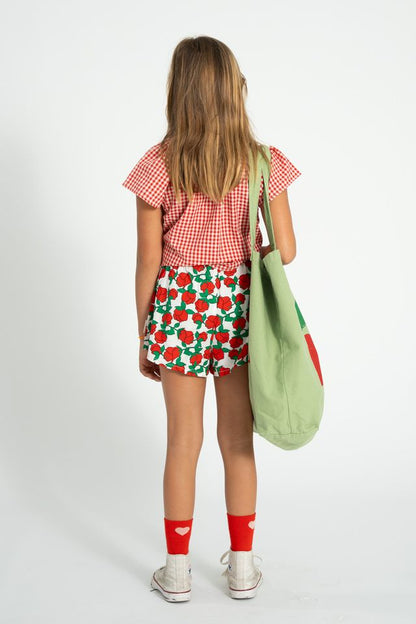 XL Bag mit "Cherry" Print, Olive