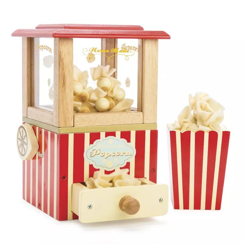 Popcornmaschine von LE TOY VAN aus Nica’s Cosmos Sortiment, Holzspielzeug im Retro-Design für kreatives Rollenspiel und Kinderküche