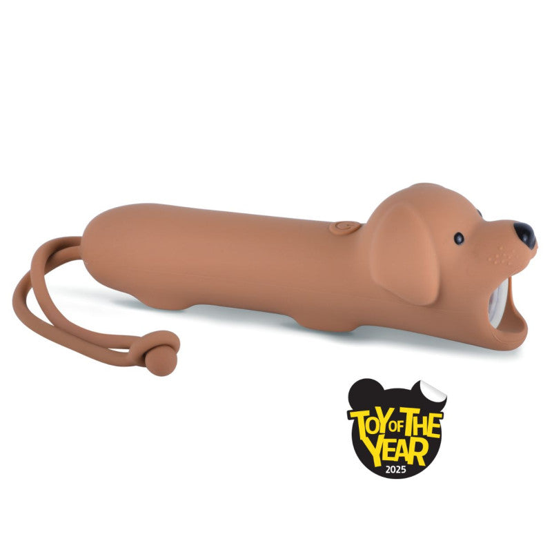 Taschenlampe für Kinder in Form eines Hundes.