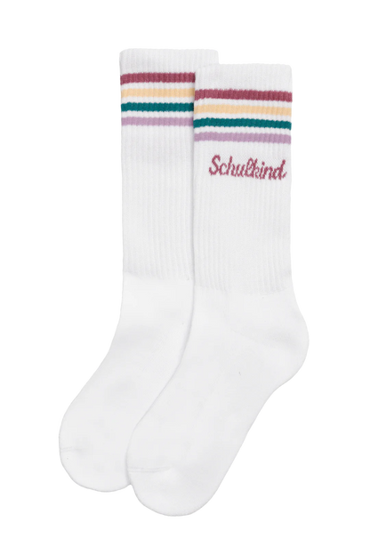 Socken Schulkind - pflaumenrot