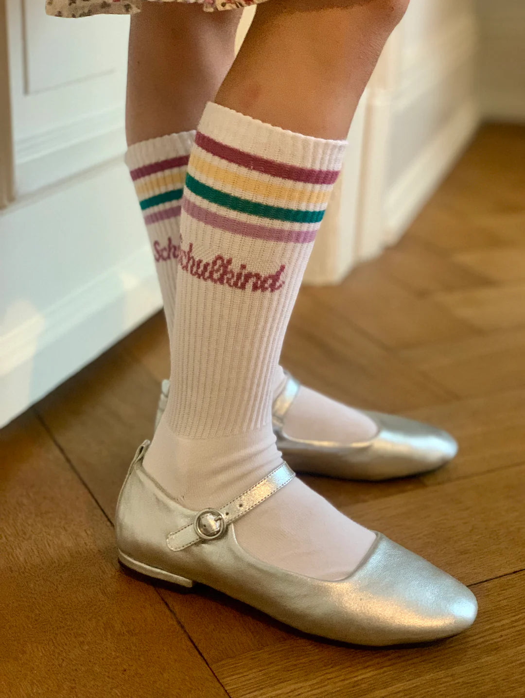 Socken Schulkind - pflaumenrot