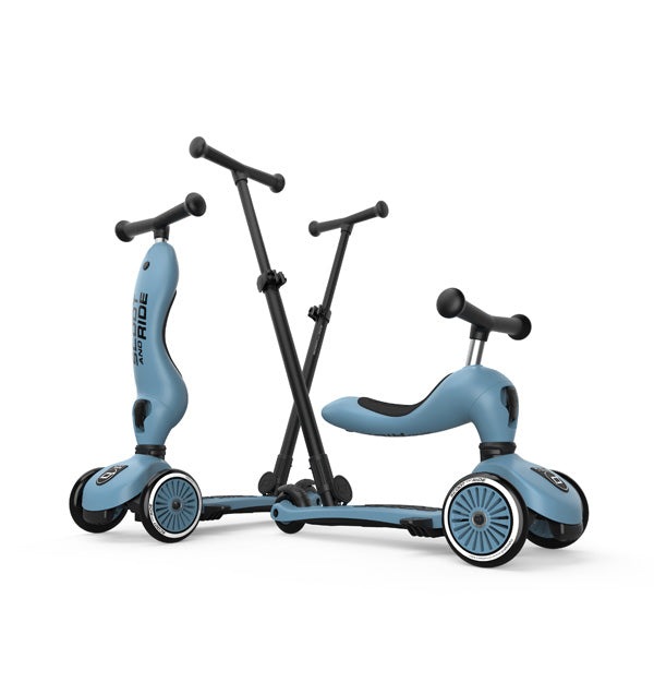 Kinderroller mit Schiebestange - Highwaykick 1 Push and Go - steel