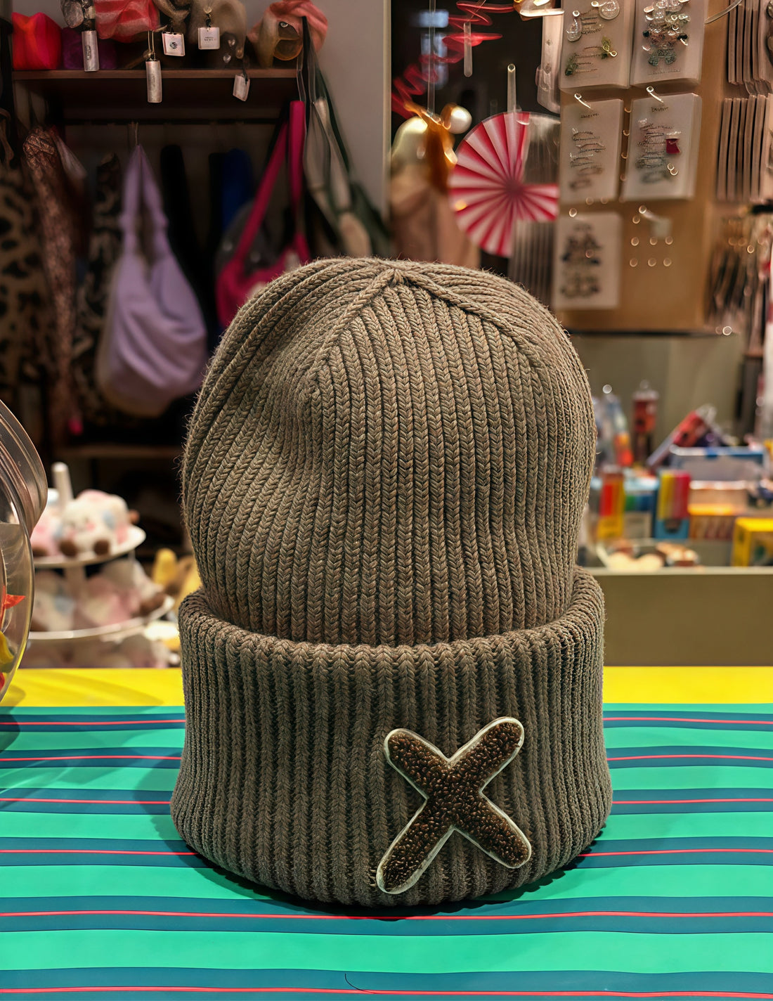 UNIO Hamburg LUMI X Matched Mütze – weiche Wintermütze, Merinowolle-Mix, Unisex, One Size, X-Detail in passender Farbe