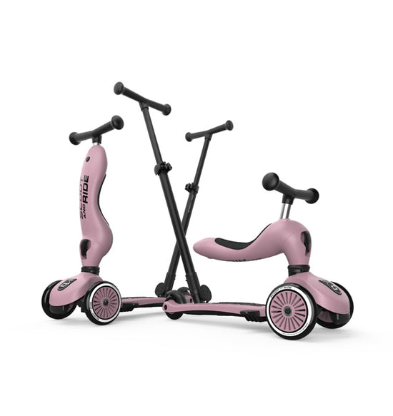 Kinderroller mit Schiebestange - Highwaykick 1 Push and Go - wildberry