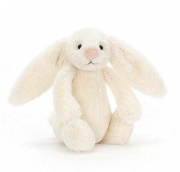 Jellycat Bashfull Bunny Cream - hellbeiger Kuschelhase mit Hängeohren und süßen Gesicht