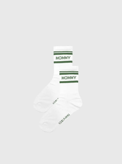 Socken Mommy - grün gestreift